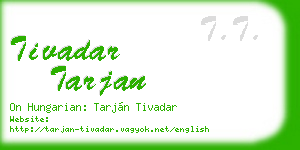 tivadar tarjan business card