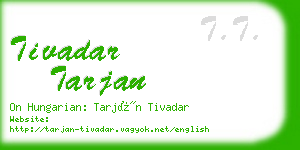 tivadar tarjan business card